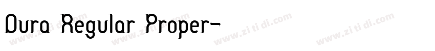 Dura Regular Proper字体转换